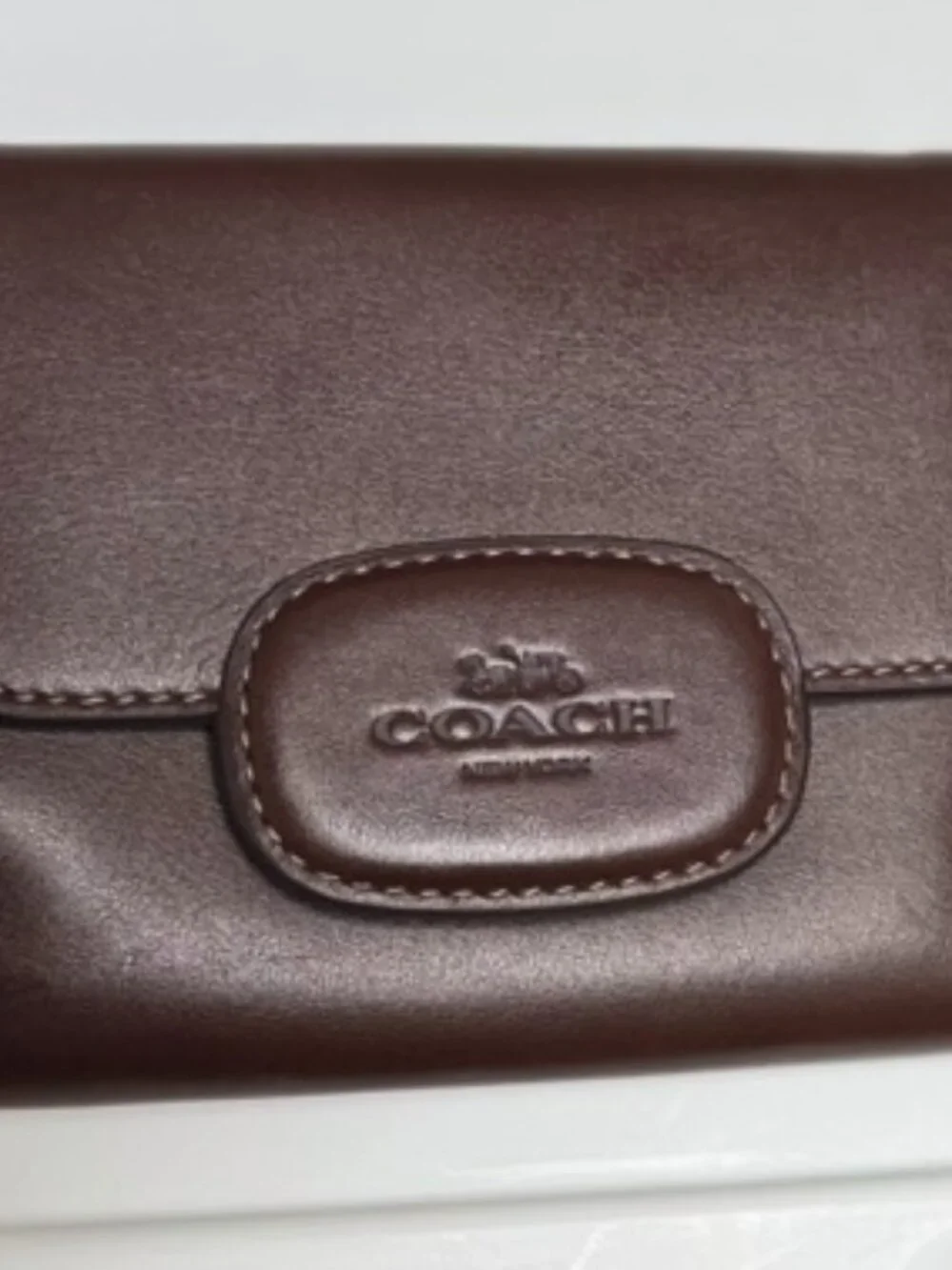 Coach Eliza Small Brown Leather Snap Wallet - Picture 2 of 7